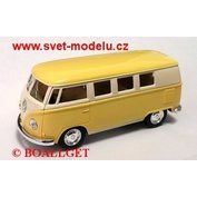 VOLKSWAGEN BUS 1962 YELLOW PULL-BACK KINTOY KS-5060Y