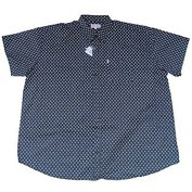 Pánská košile Kamro černá s potiskem krátký rukáv 7XL - 12XL Kamro ODE-KAM-16394-220