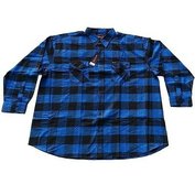 Pánská košile flanelová modro-černá 7XL - 12XL Kamro ODE-KAM-23235-266