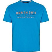 Pánské tričko 41145/0579 NORTH 56°4 modré potisk   6XL - 10XL krátký rukáv NORTH 56°4