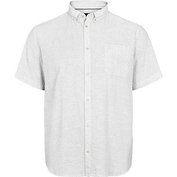 Pánská košile 41151/0000 NORTH 56°4 lněná bílá krátký rukáv  4XL -7XL NORTH 56°4 ODE-NO-41151-0000