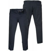 Pánské společenské kalhoty 2XL - 5XL tmavě modré elastické, stretch Duke ODE-P20031