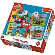 PUZZLE TREFL 34311 4 v 1 35,48,54 a 70 dílků HASIČ SAM Ravensburger PTR-34311 5900511343113