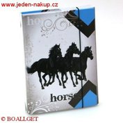 ŠKOLNÍ DESKY BOX A5 s gumičkou Horses  S-DE-478295