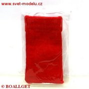 Pouzdro - obal na mobil červené bez vzoru pletené  VPO-1556126-2