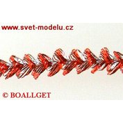 Řetěz kulatý červený vánoční 1,8 m  VS-292333