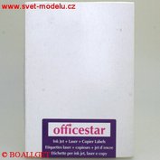 Samolepící etikety 105 x 37 OFFICESTAR pro laserové a inkoustové tiskárny A4, 100 listů v balení
